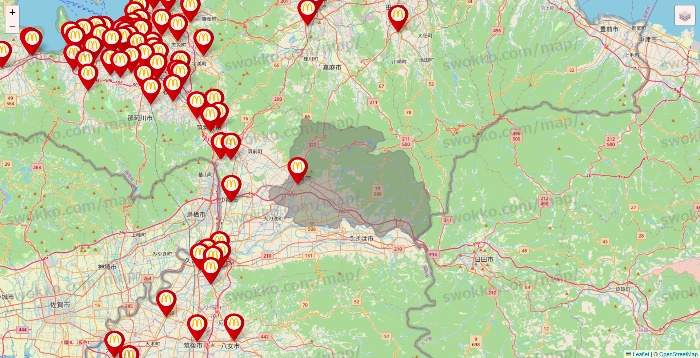 福岡県のマクドナルドの店舗地図
