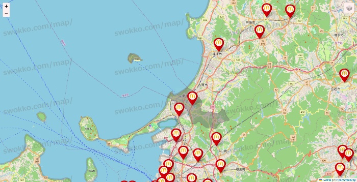 福岡県のマクドナルドの店舗地図