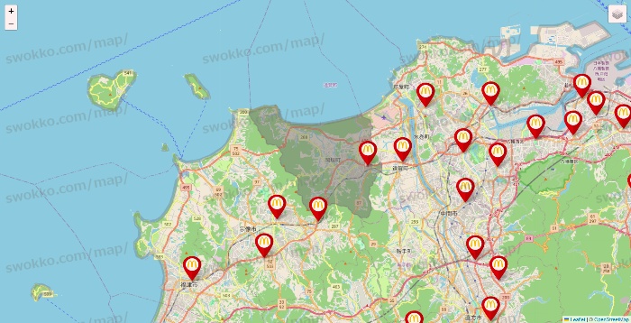 福岡県のマクドナルドの店舗地図