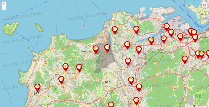 福岡県のマクドナルドの店舗地図