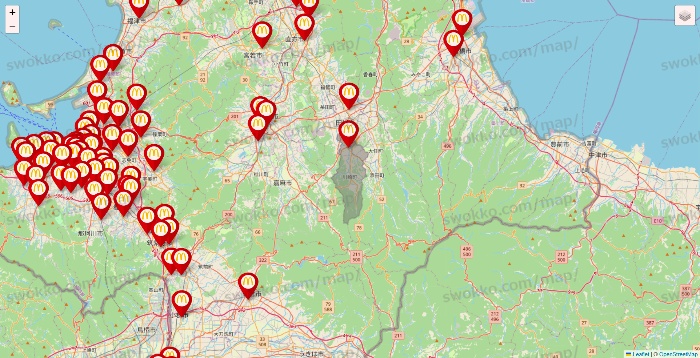 福岡県のマクドナルドの店舗地図