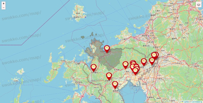 佐賀県のマクドナルドの店舗地図