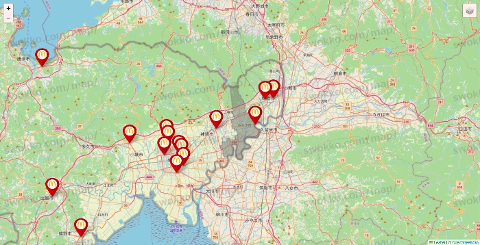 佐賀県のマクドナルドの店舗地図