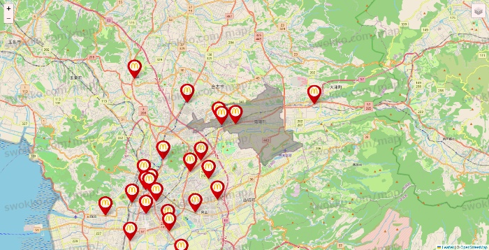 熊本県のマクドナルドの店舗地図