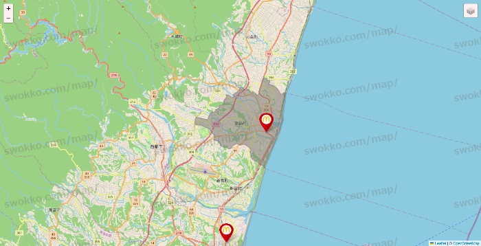 宮崎県のマクドナルドの店舗地図