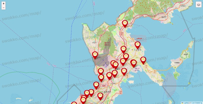 沖縄県のマクドナルドの店舗地図