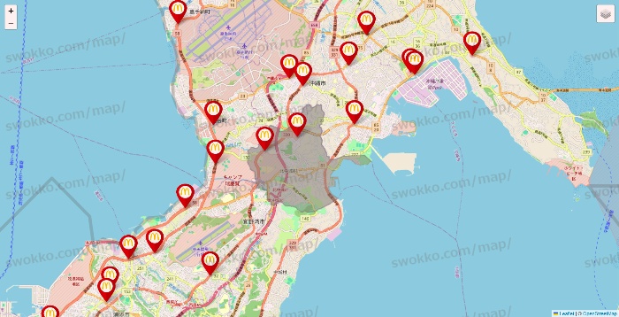 沖縄県のマクドナルドの店舗地図