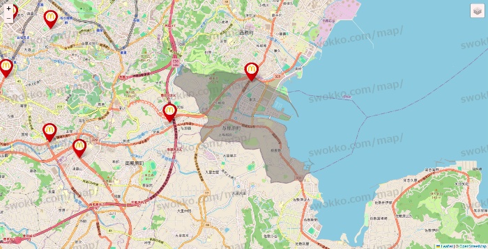 沖縄県のマクドナルドの店舗地図