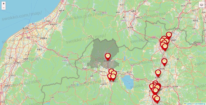福島県のマクドナルドの店舗地図