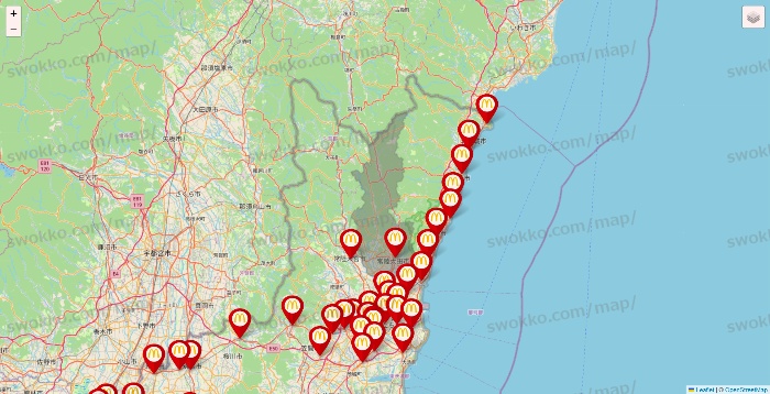 茨城県のマクドナルドの店舗地図