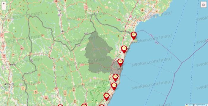 茨城県のマクドナルドの店舗地図