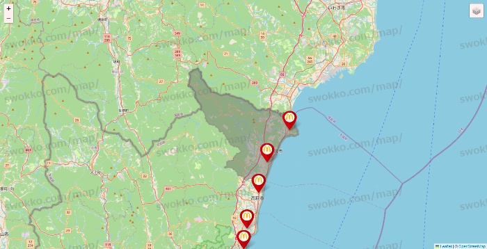 茨城県のマクドナルドの店舗地図