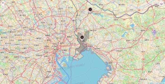 千葉県のメガロスの店舗地図