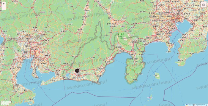 静岡県のメガロスの店舗地図