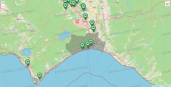 北海道のモスバーガーの店舗地図