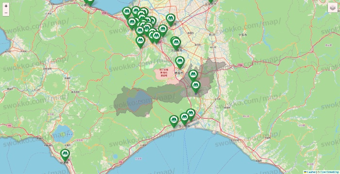 北海道のモスバーガーの店舗地図