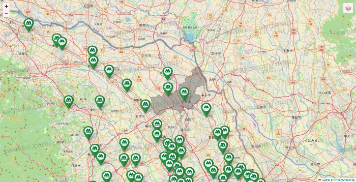 埼玉県のモスバーガーの店舗地図