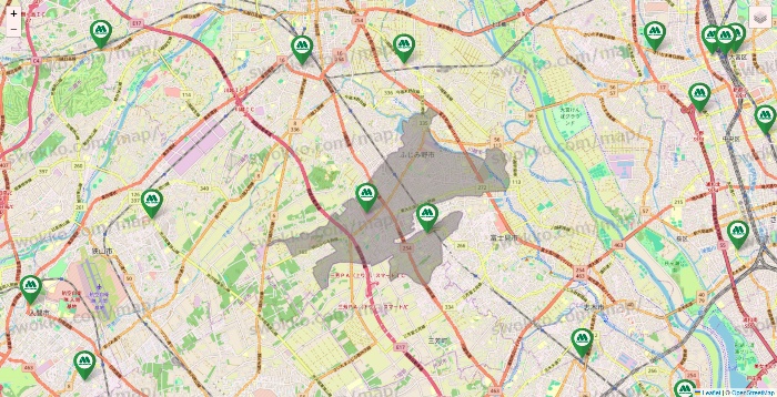 埼玉県のモスバーガーの店舗地図