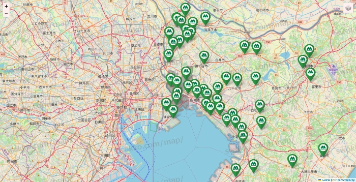 千葉県のモスバーガーの店舗地図
