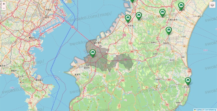 千葉県のモスバーガーの店舗地図