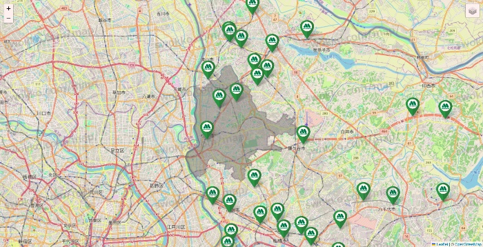 千葉県のモスバーガーの店舗地図