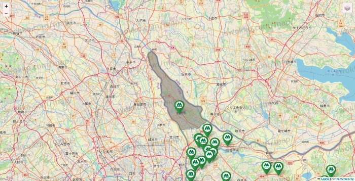 千葉県のモスバーガーの店舗地図