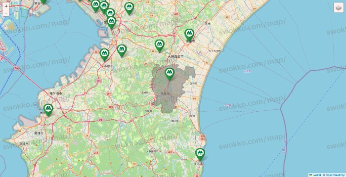 千葉県のモスバーガーの店舗地図