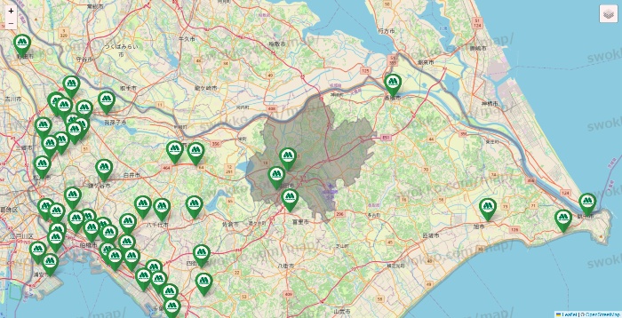 千葉県のモスバーガーの店舗地図
