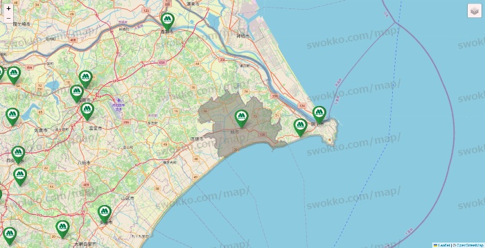 千葉県のモスバーガーの店舗地図