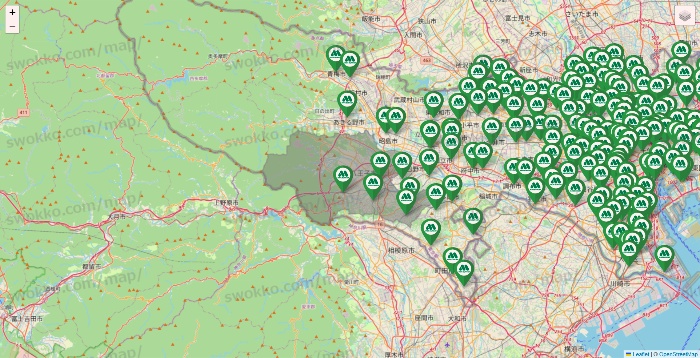 東京都のモスバーガーの店舗地図