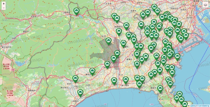 神奈川県のモスバーガーの店舗地図