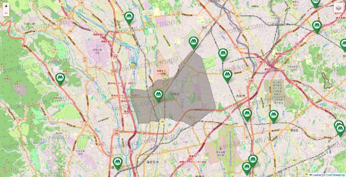 神奈川県のモスバーガーの店舗地図