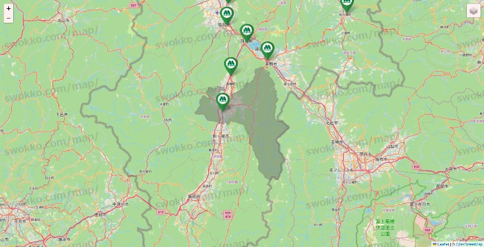 長野県のモスバーガーの店舗地図