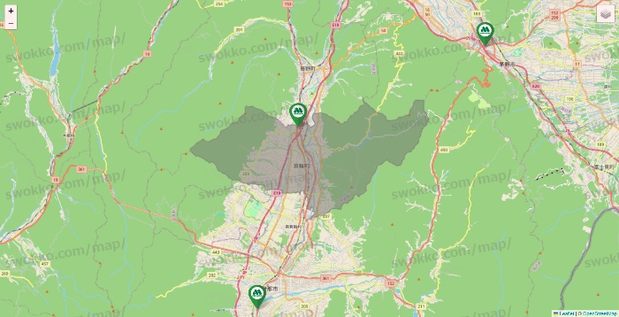 長野県のモスバーガーの店舗地図
