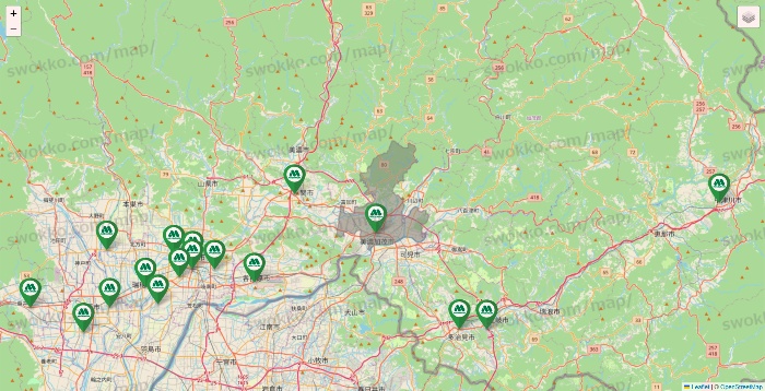 岐阜県のモスバーガーの店舗地図