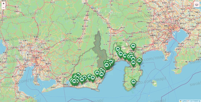 静岡県のモスバーガーの店舗地図