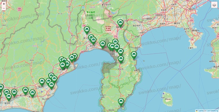 静岡県のモスバーガーの店舗地図