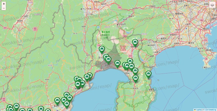静岡県のモスバーガーの店舗地図