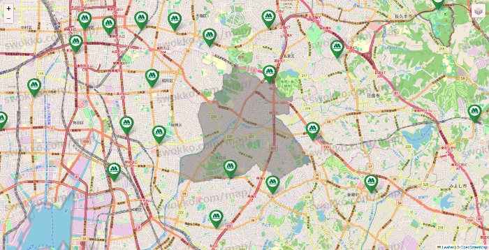 愛知県のモスバーガーの店舗地図
