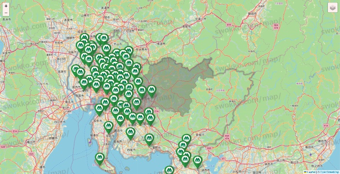 愛知県のモスバーガーの店舗地図