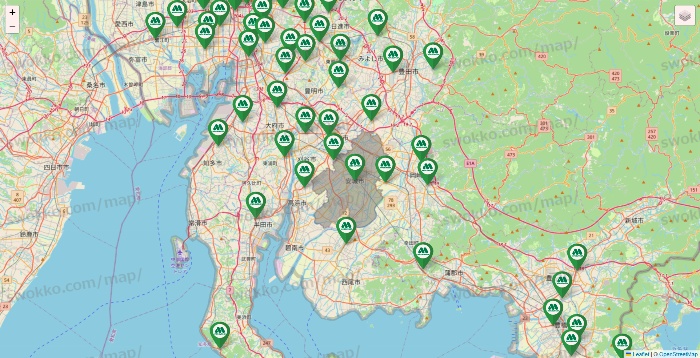 愛知県のモスバーガーの店舗地図