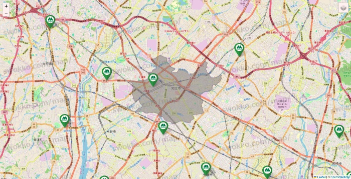 愛知県のモスバーガーの店舗地図