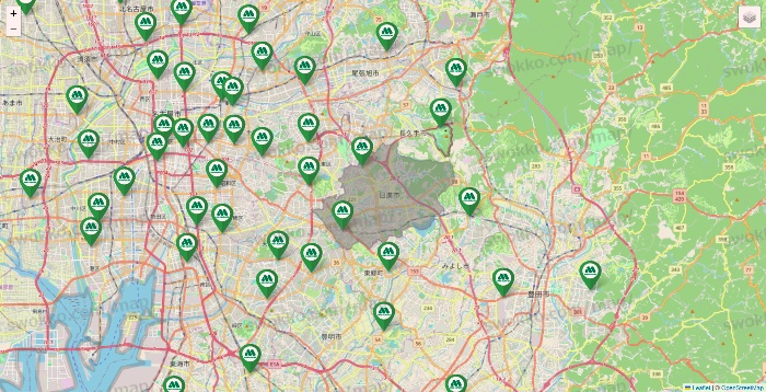 愛知県のモスバーガーの店舗地図