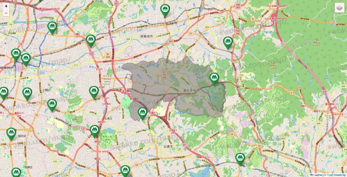 愛知県のモスバーガーの店舗地図