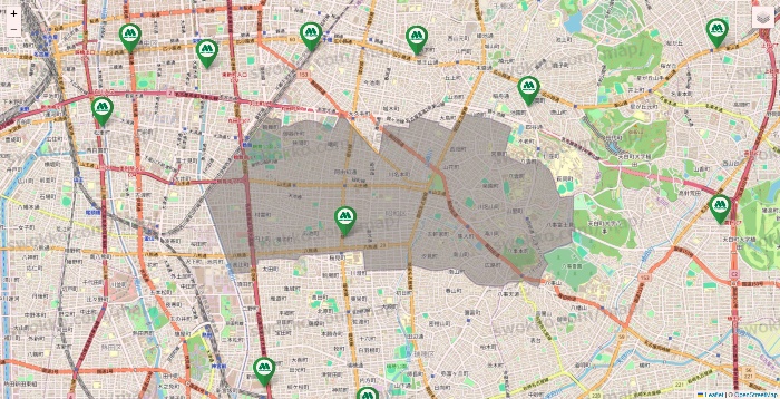 愛知県のモスバーガーの店舗地図