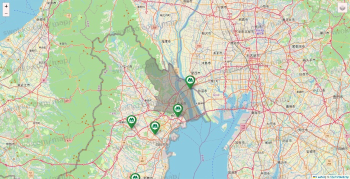 三重県のモスバーガーの店舗地図