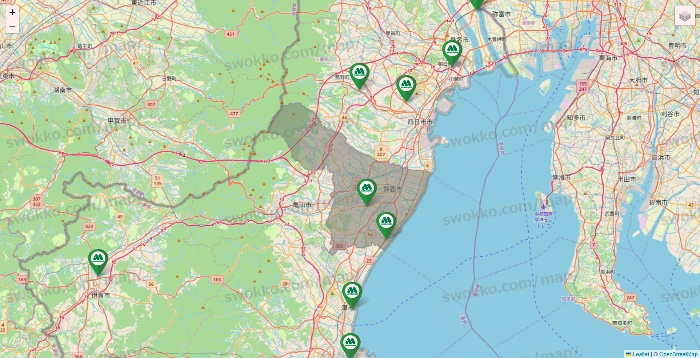 三重県のモスバーガーの店舗地図