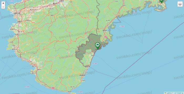 三重県のモスバーガーの店舗地図