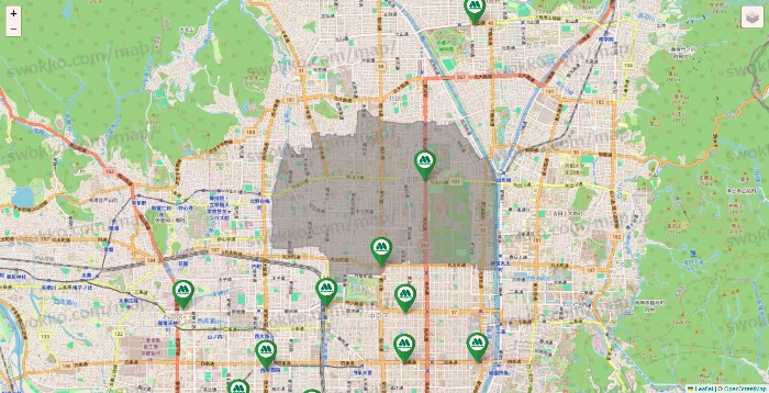 京都府のモスバーガーの店舗地図