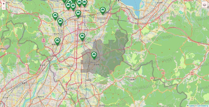 京都府のモスバーガーの店舗地図
